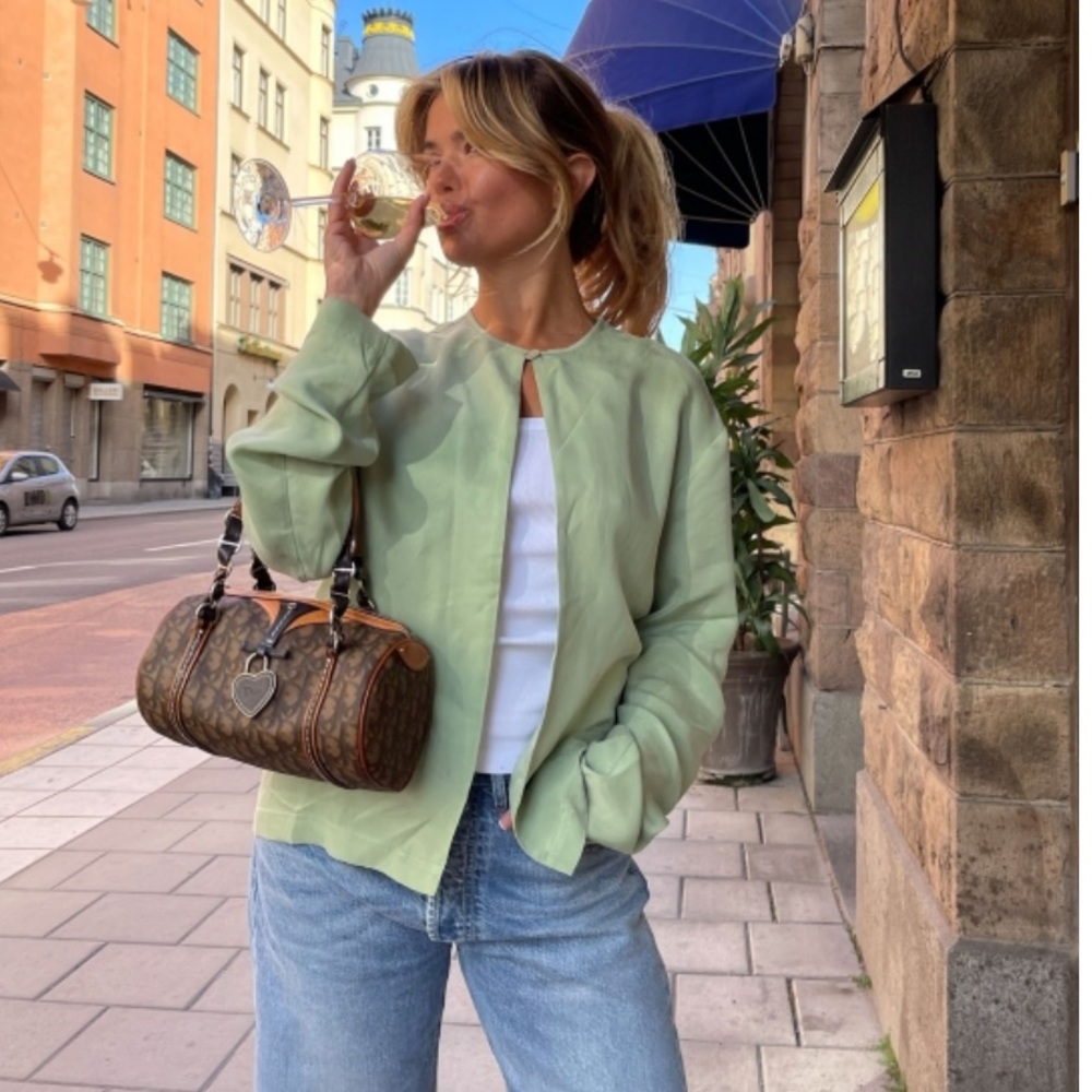 Djerf Avenue Dream Cardigan in Pistachio